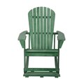 Cama Zero Gravity Collection Sea Green Adirondack Rocking Chair with Built-in Footrest CA2535418